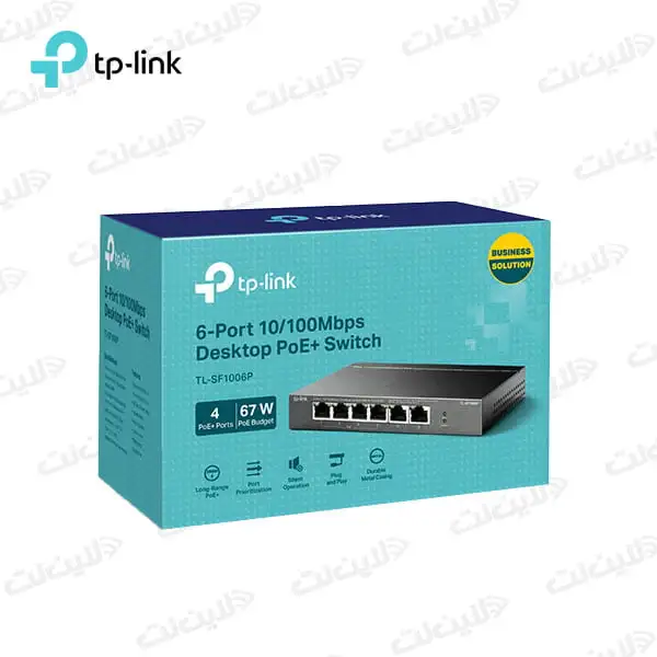 سوییچ 4 پورت TL-SF1006P POE تی پی لینک TP-Link