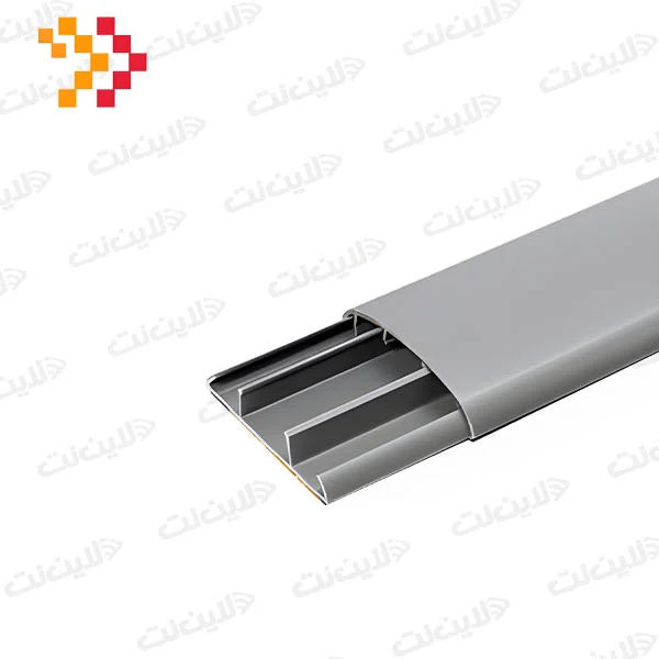 داکت نیم گرد زمینی طوسی و سفید چسب دار 25*120 دانوب Danub
