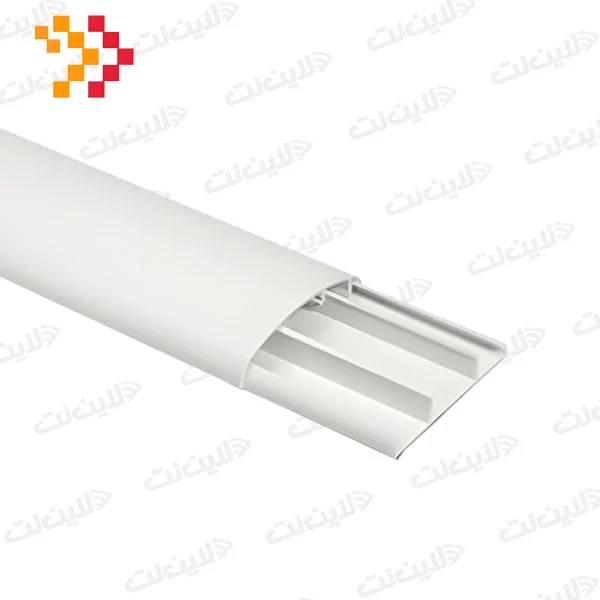 داکت نیم گرد زمینی سفید ساده 25*120 دانوب Danub لاین نت