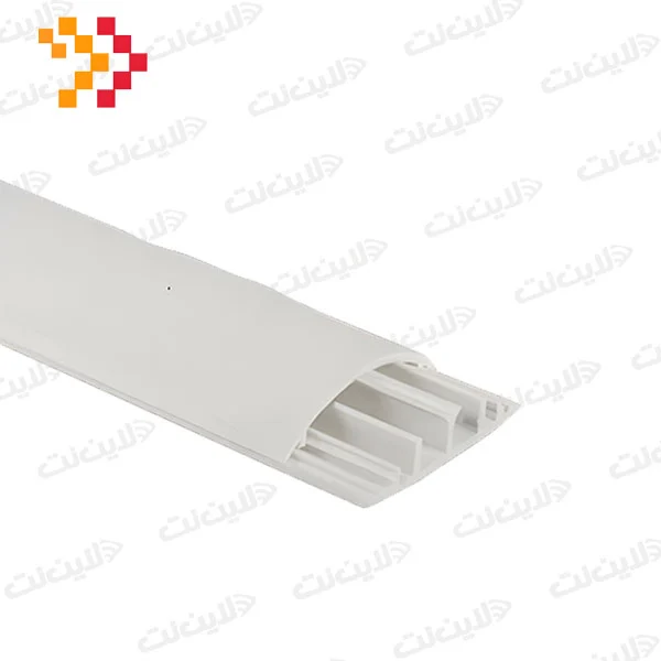 داکت نیم گرد زمینی طوسی و سفید ساده 20*90 Danub لاین نت