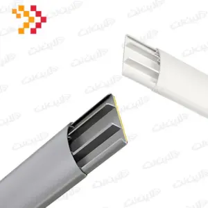 داکت نیم گرد زمینی طوسی و سفید چسب دار 12*50 دانوب لاین نت