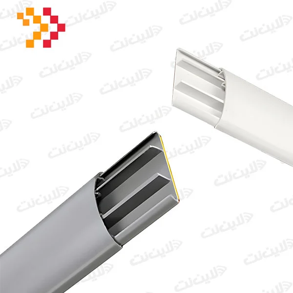داکت نیم گرد زمینی طوسی و سفید چسب دار 12*50 دانوب لاین نت