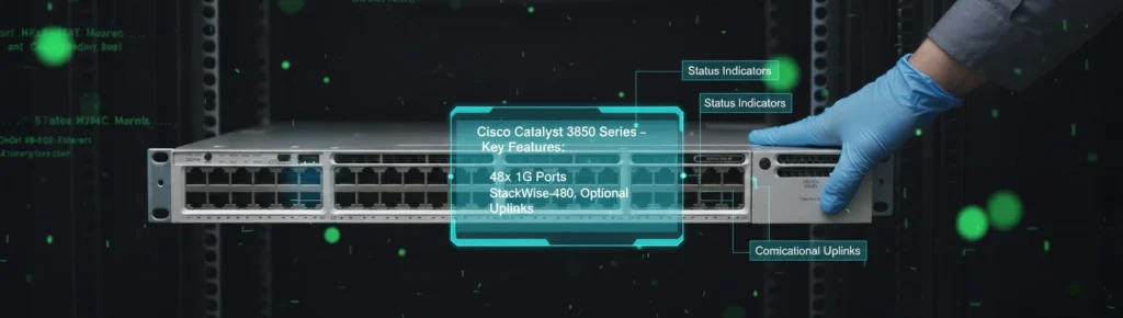 خرید سوئیچ 48 پورت سیسکو مدل Cisco WS-C3850-48T-S
